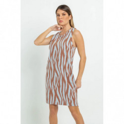 Abito in cotone marrone - M