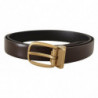 Cintura fibbia metallo color oro pelle vitello marrone - 90 CM / 36