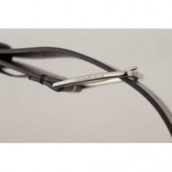 Cintura fibbia metallo logo pelle vitello marrone tinta unita - 90