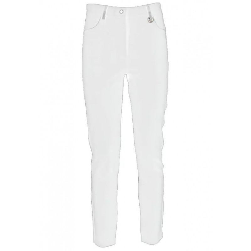 Jeans e pantaloni in viscosa bianca - L