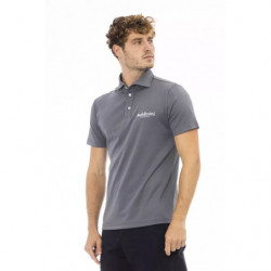 Polo Elegante in Cotone Grigio con Logo Ricamato - XL