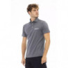 Polo Elegante in Cotone Grigio con Logo Ricamato - XXL