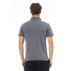 Polo Elegante in Cotone Grigio con Logo Ricamato - XXL
