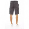 Eleganti pantaloncini cargo in cotone nero - W32