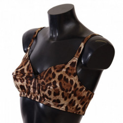 Intimo reggiseno da donna leopardato marrone - IT2 - S