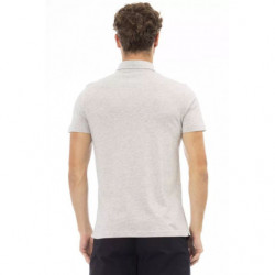 Polo Elegante in Cotone Grigio con Logo Ricamato - XXL
