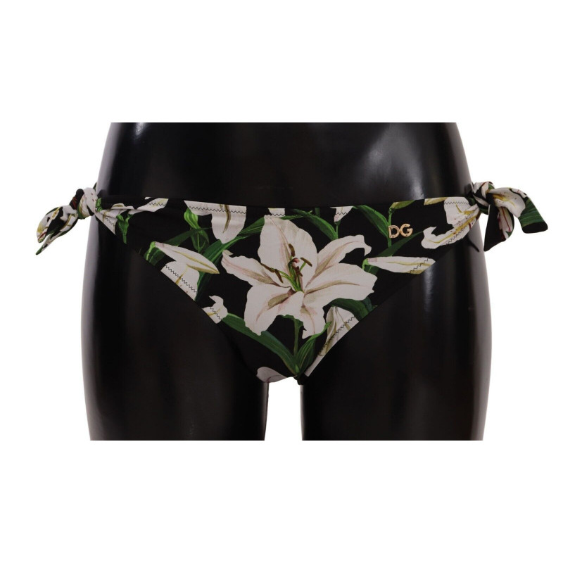 Costume da bagno bikini con stampa giglio nero - IT4 - L