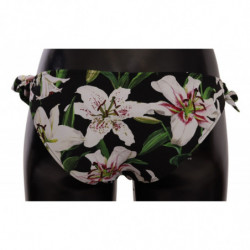 Costume da bagno bikini con stampa giglio nero - IT4 - L