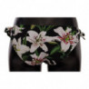 Costume da bagno bikini con stampa giglio nero - IT4 - L