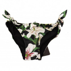 Costume da bagno bikini con stampa giglio nero - IT4 - L