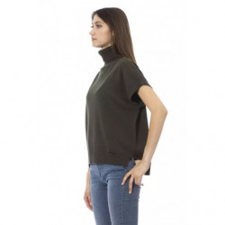 Dolcevita a maniche corte Elegance color smeraldo - L