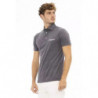 Polo Elegante in Cotone Grigio con Logo Ricamato - XXL