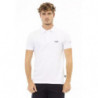 Polo elegante in cotone nero ricamato - 4XL