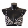 Intimo reggiseno cotone senza ferretto stampa DG bianco nero - IT1
