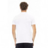 Polo elegante in cotone nero ricamato - 4XL