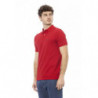 Polo in cotone ricamato - Rosso intenso - S