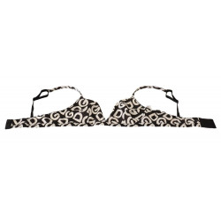 Intimo reggiseno cotone senza ferretto stampa DG bianco nero - IT1