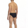 Trio di bauli da uomo chic in misto cotone blu con fascia con logo - L