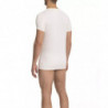 T-shirt elegante con logo con scollo a V - XL