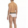 Slip bianchi chic in confezione doppia con cintura con logo - L