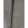 Cappotto in lana grigia con collo in pelliccia - IT42