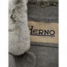 Cappotto in lana grigia con collo in pelliccia - IT42