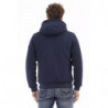 Elegante giacca blu con cerniera e dettagli logo - L