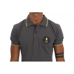 T-shirt a maniche corte con colletto grigio - IT48 - M