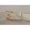 Cintura fibbia metallo logo tono oro pelle vitello bianca - 70 CM /