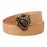 Cintura fibbia vita DG modello coccodrillo beige DEVOTION Heart - 7
