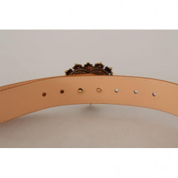 Cintura fibbia vita DG modello coccodrillo beige DEVOTION Heart - 7