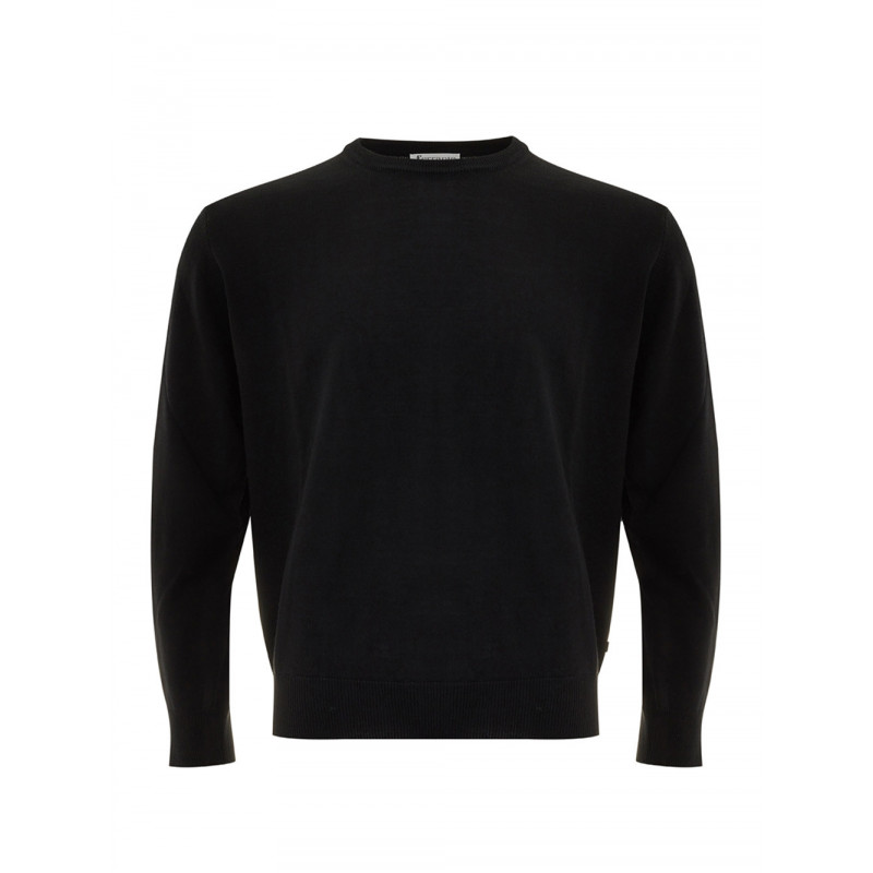 Maglione in lana girocollo nero - IT52 - XL
