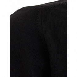 Maglione in lana girocollo nero - IT52 - XL