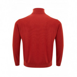 Maglione rosso in lana a collo alto - 48 - M