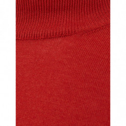 Maglione rosso in lana a collo alto - 48 - M