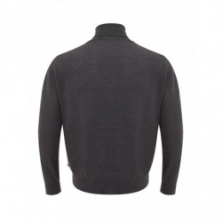 Maglione in lana dolcevita grigio antracite - IT52 - XL