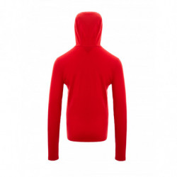 Maglione con cappuccio in cashmere rosso - XS