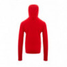 Maglione con cappuccio in cashmere rosso - XS