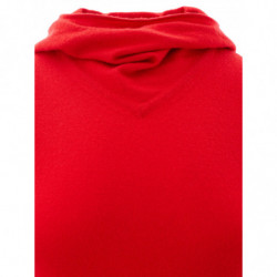 Maglione con cappuccio in cashmere rosso - XS
