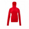 Maglione con cappuccio in cashmere rosso - XS