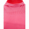Abito lungo rosa/rosso con frange - L