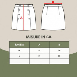 Gonna gialla lavorata a maglia - M