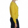 Maglione a maniche lunghe con bottoni in cotone giallo - IT44 - L