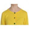 Maglione a maniche lunghe con bottoni in cotone giallo - IT44 - L