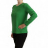 Maglione girocollo a maniche lunghe in seta verde - IT42-M