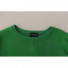 Maglione girocollo a maniche lunghe in seta verde - IT42-M