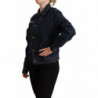 Giacca di jeans a maniche lunghe abbottonata blu scuro - IT40-S