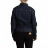 Giacca di jeans a maniche lunghe abbottonata blu scuro - IT40-S