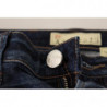 Jeans skinny in denim a vita bassa in cotone lavato blu - W26