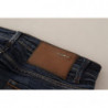 Jeans skinny in denim a vita bassa in cotone lavato blu - W26
